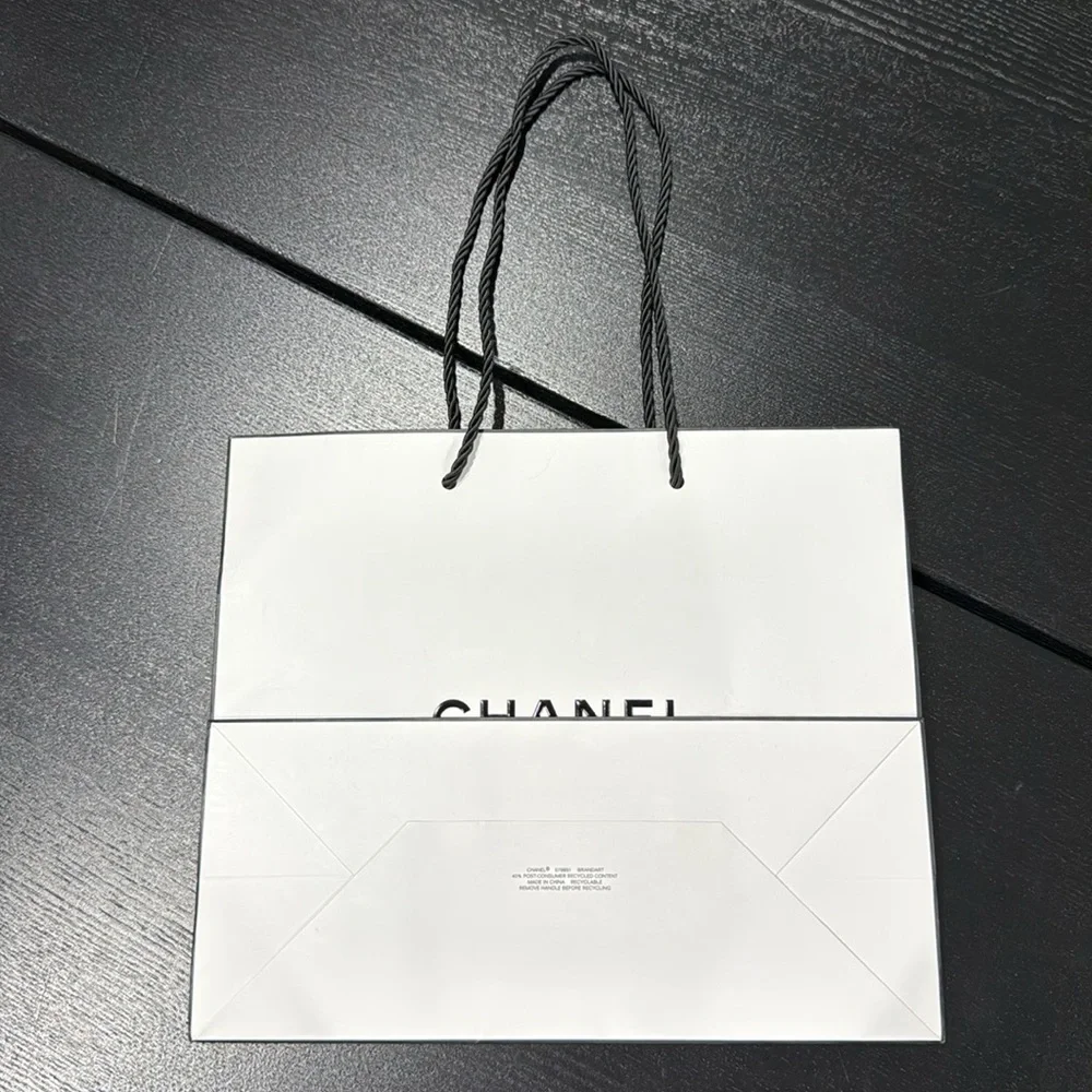 Chanel Classic White Shopping Gift Display Bag